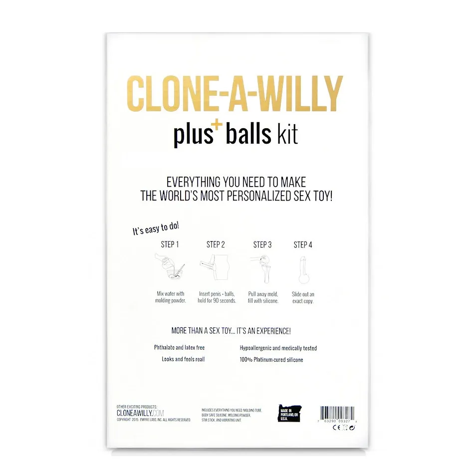 Sada na odlitek penisu Clone-A-Willy s varlaty a vibracemi, tělová - obrázek 3