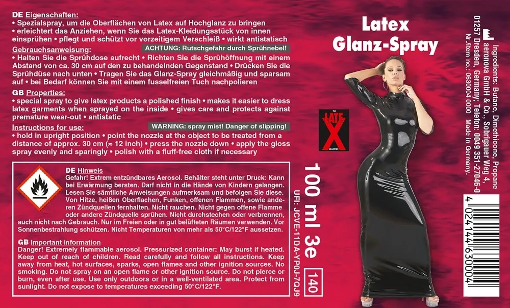 Sprej na lesk latexu LateX Latex Gloss Spray, 100 ml - obrázek 4