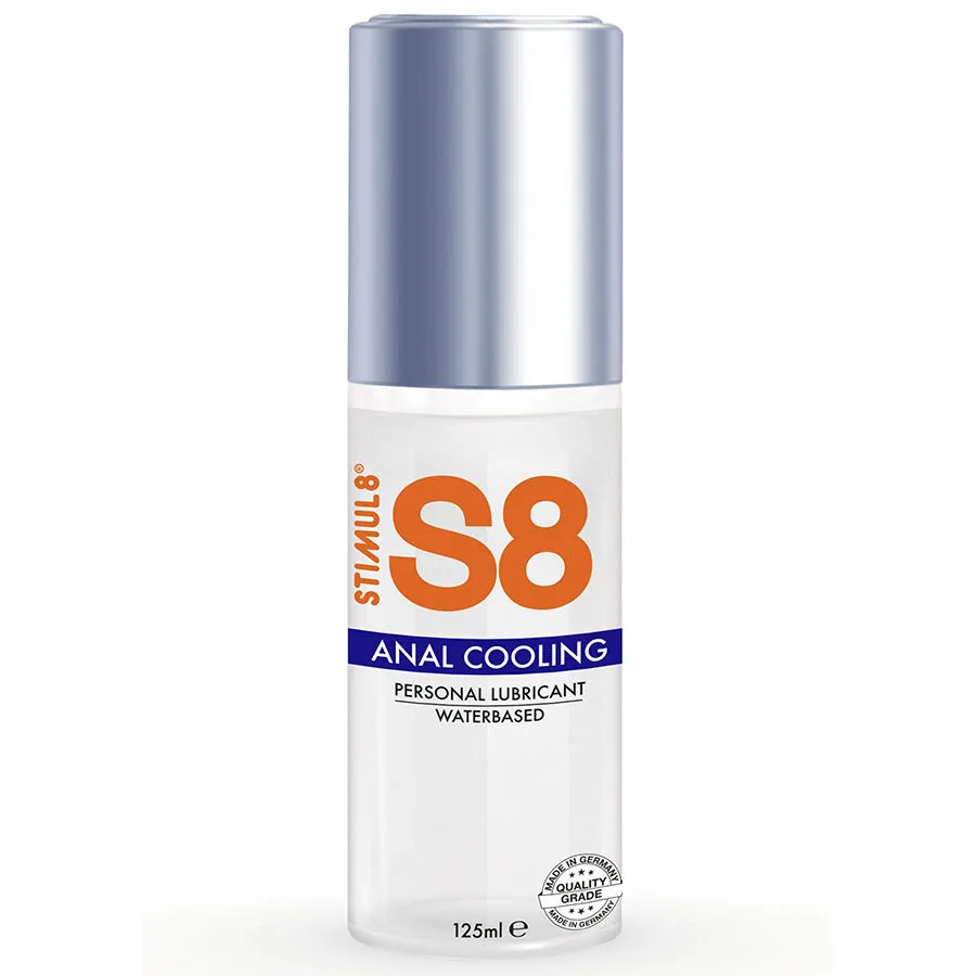Chladivý anální lubrikační gel Stimul8 S8, na vodní bázi, 125 ml
