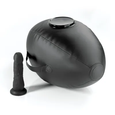 Nafukovací míč s dildem Fetish Fantasy Series Body Dock, 41,9 cm, černý - obrázek 3