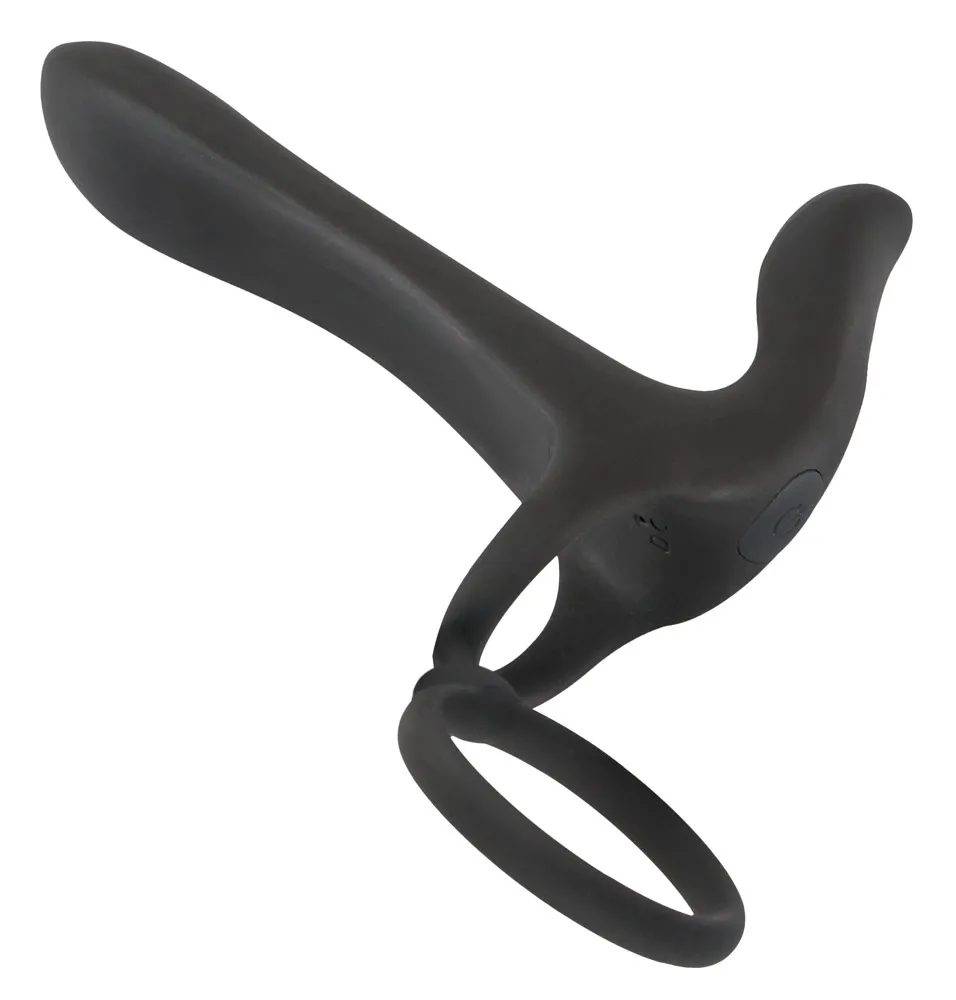 Vibrátor pro páry Black Velvets s dvojitým kroužkem, nabíjecí, voděodolný, černý - obrázek 4