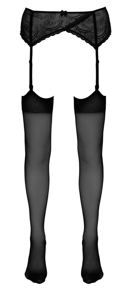 Klasické černé punčochy Cottelli Collection, 20 DEN, M/L - obrázek 4