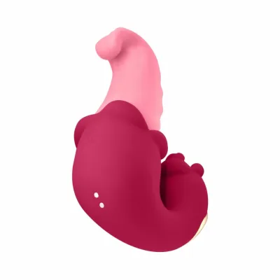 Rabbit vibrátor Teazers Double Tongue, silikonový, růžový - obrázek 6