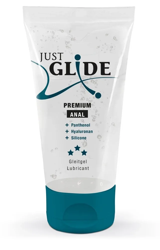 Anální lubrikační gel Just Glide Premium Anal s kyselinou hyaluronovou, 50 ml