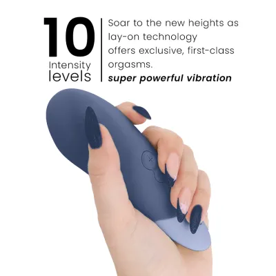 Tichý přikládací vibrátor Womanizer Vibe, tmavě modrý - obrázek 4