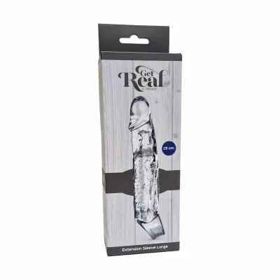 Prodlužovací návlek na penis Get Real Extension Long, 19 cm, průhledný - obrázek 3