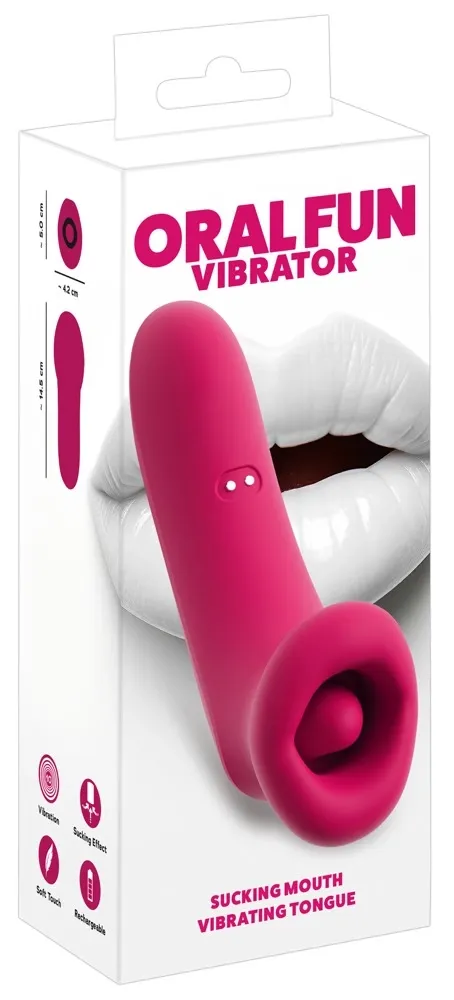 Tlakový stimulátor klitorisu s vibračním jazýčkem You2Toys Oral Fun, 14,5 cm