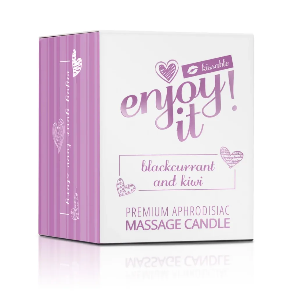 Masážní svíčka Magnetifico Intimate Candle s feromony, černý rybíz a kiwi, 70 ml - obrázek 5