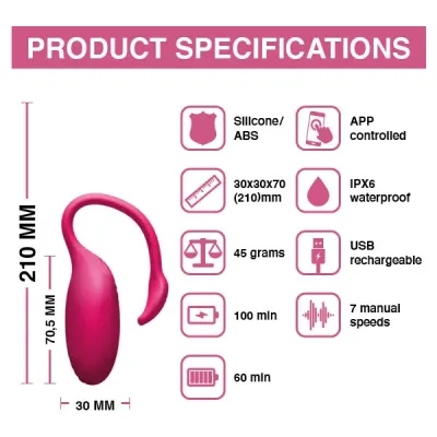 Chytrý vibrátor Magic Motion Flamingo s ovládáním aplikací, růžový, 7,2 cm - obrázek 8