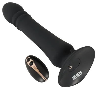 Anální přirážecí vibrátor Black Velvets Anal Thruster s přísavkou a ovladačem, 20 cm - obrázek 3