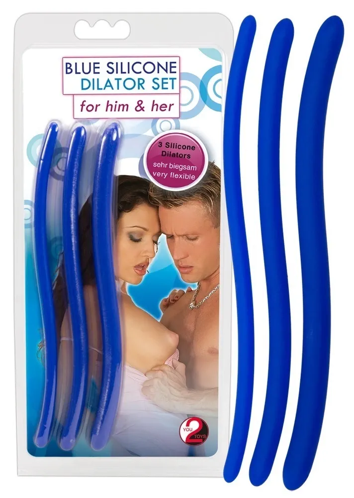 Sada 3 silikonových dilatátorů do močové trubice You2Toys, tmavě modrá, 16,5 cm - obrázek 4