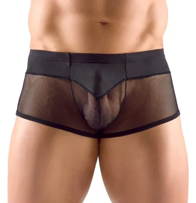 Pánské boxerky Svenjoyment z mikrovlákna a síťoviny, černé, XL - obrázek 2