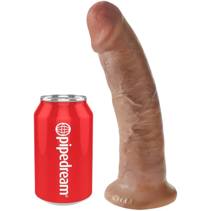 Realistické dildo King Cock s přísavkou, 21,7 cm, karamelové