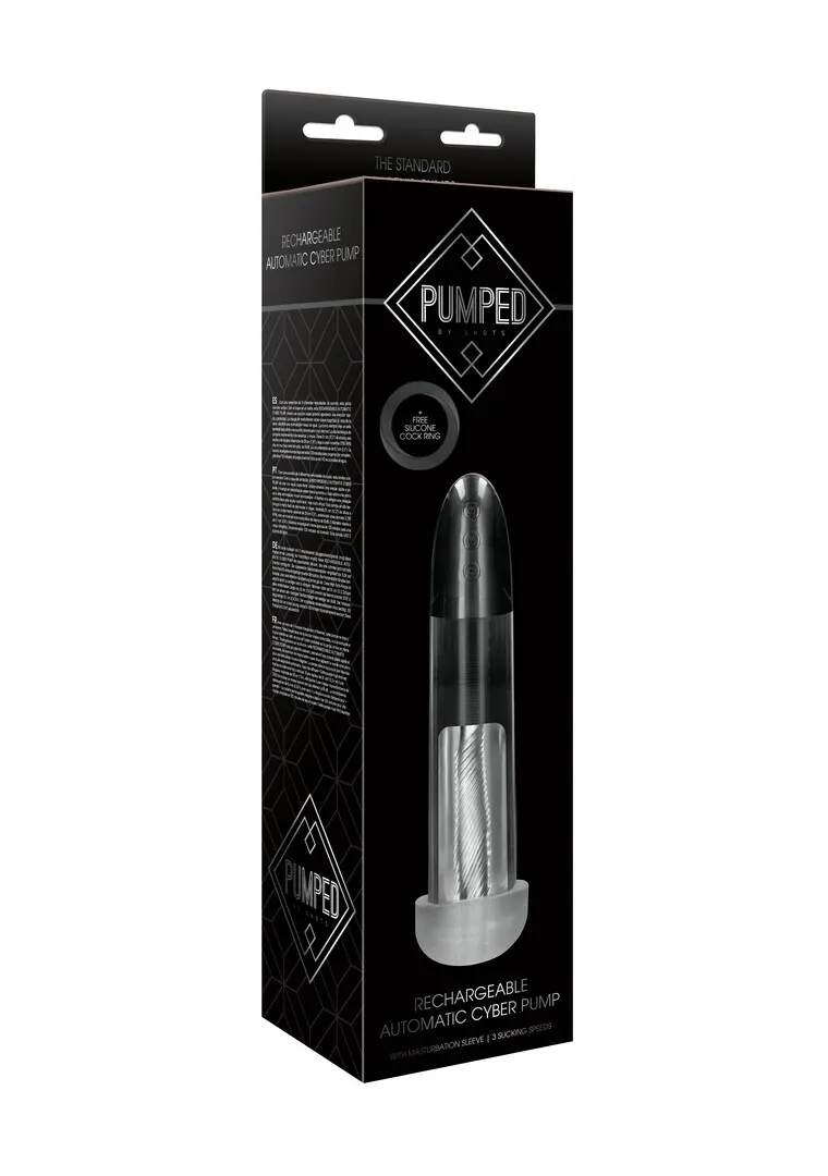 Automatická vakuová pumpa na penis Pumped Cyber Pump, nabíjecí, 31 cm - obrázek 8