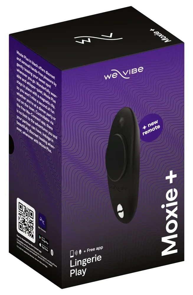 Vibrátor do kalhotek We-Vibe Moxie+ s dálkovým ovládáním a aplikací, černý