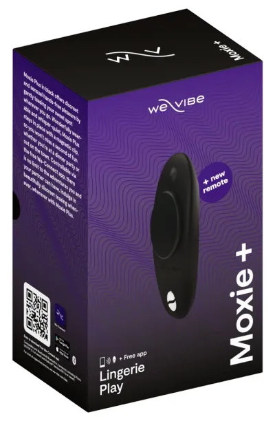 Vibrátor do kalhotek We-Vibe Moxie+ s dálkovým ovládáním a aplikací, černý