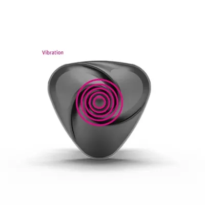 Přikládací vibrátor s elektrostimulací Mystim Heart's Desire, silikon, černý - obrázek 7