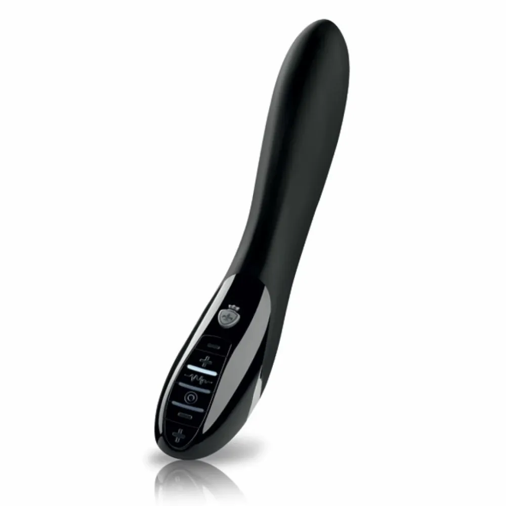 Vibrátor s elektrostimulací Mystim Electric Eric, silikon, černý, 27 cm