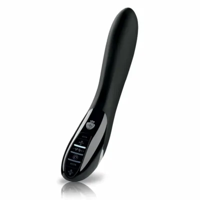Vibrátor s elektrostimulací Mystim Electric Eric, silikon, černý, 27 cm