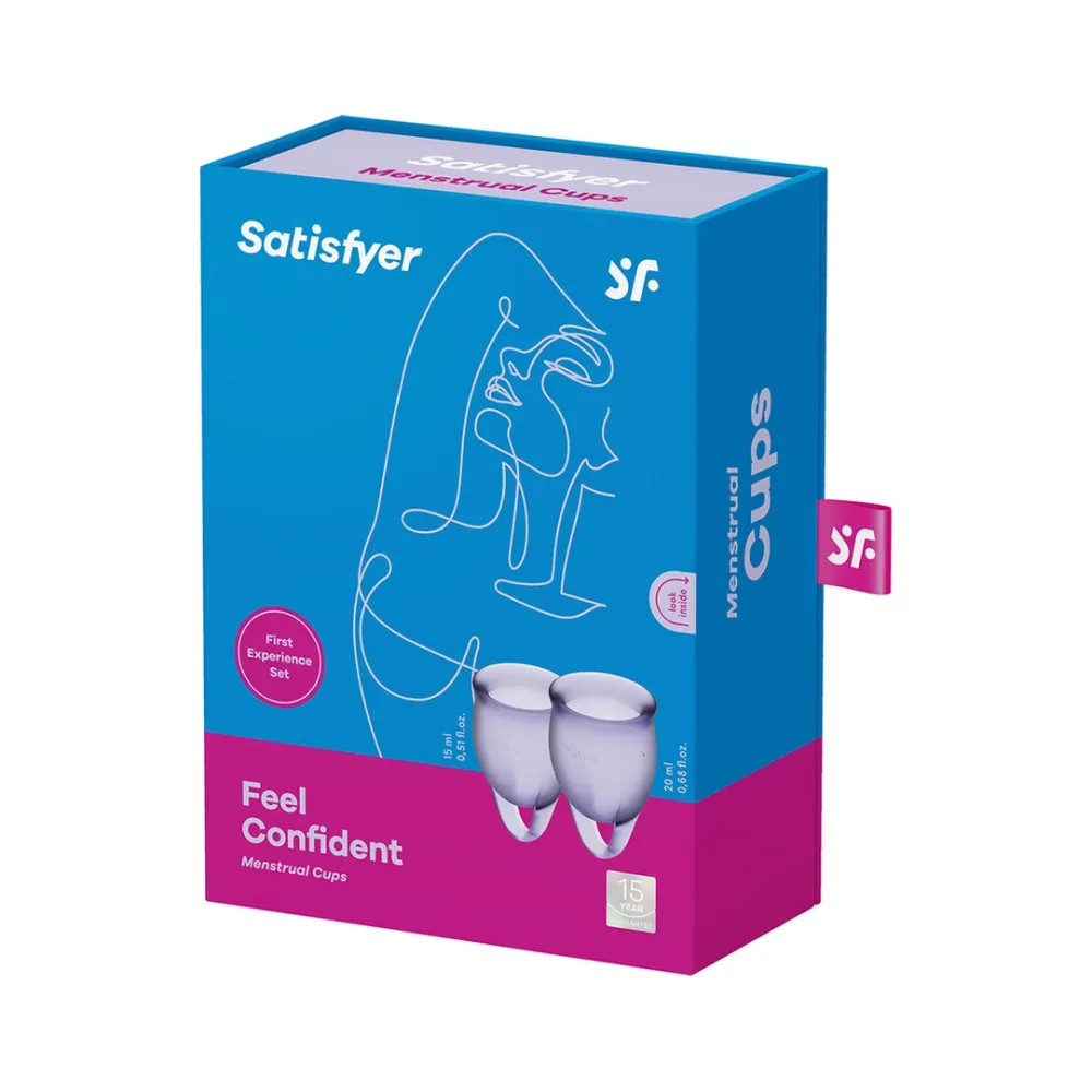 Menstruační kalíšky Satisfyer Feel Confident, sada 2 velikostí, 15 a 20 ml - obrázek 2