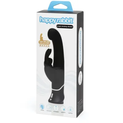 Rabbit vibrátor na bod G Happy Rabbit G-Spot Stroker, silikonový, nabíjecí, černý - obrázek 6