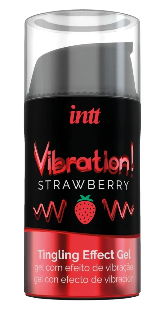 Vibrační stimulační gel INTT Vibration, jahoda, 15 ml - obrázek 2
