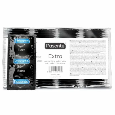 Extra silné kondomy Pasante Extra, 52 mm, 144 ks