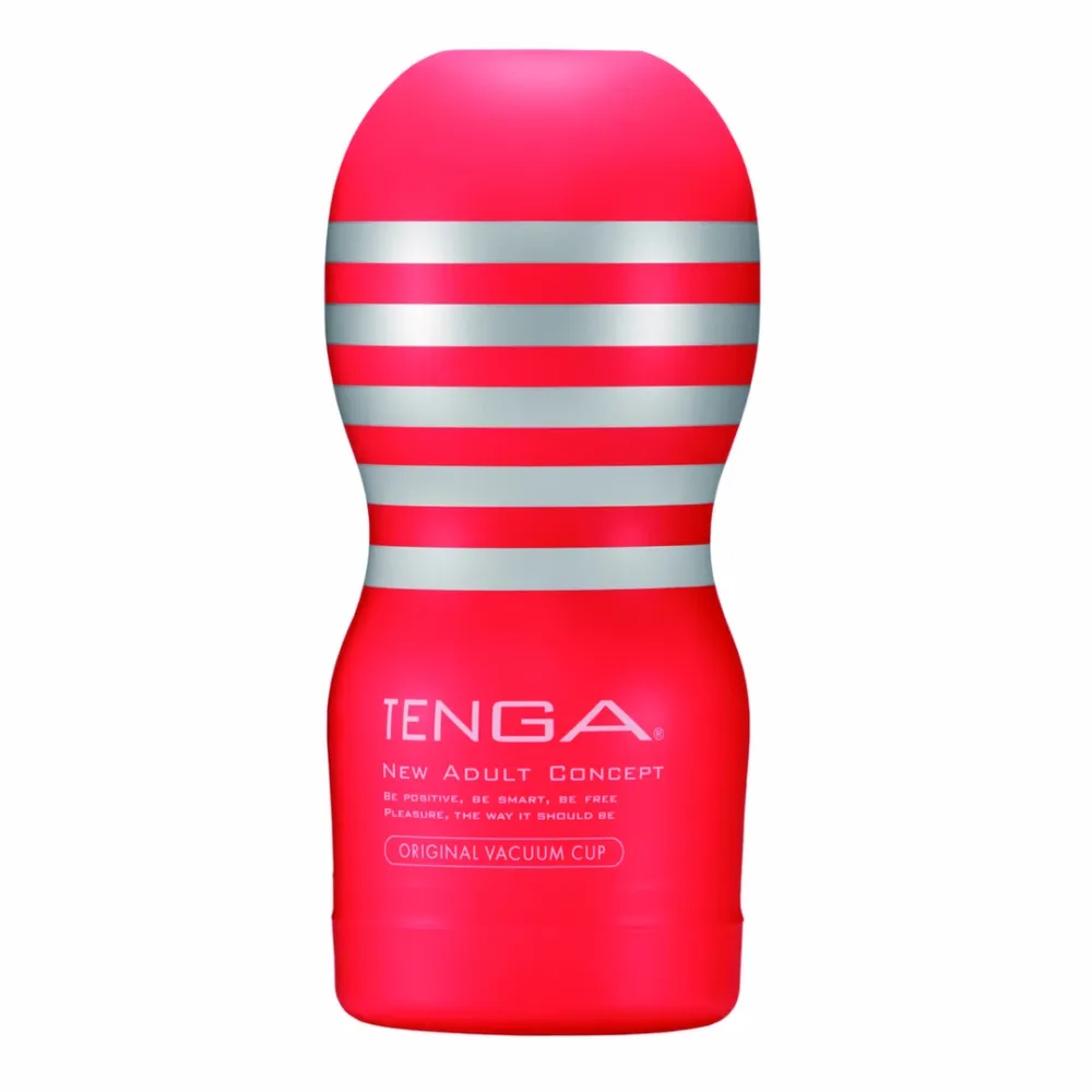Masturbátor Tenga Original Vacuum Cup Medium, červenobílý