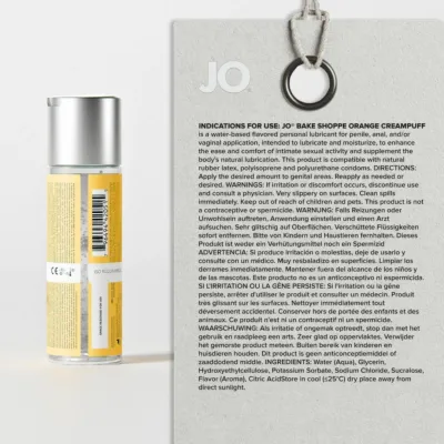 Lubrikační gel JO Bake Shoppe Orange Creampuff, na vodní bázi, 60 ml - obrázek 5