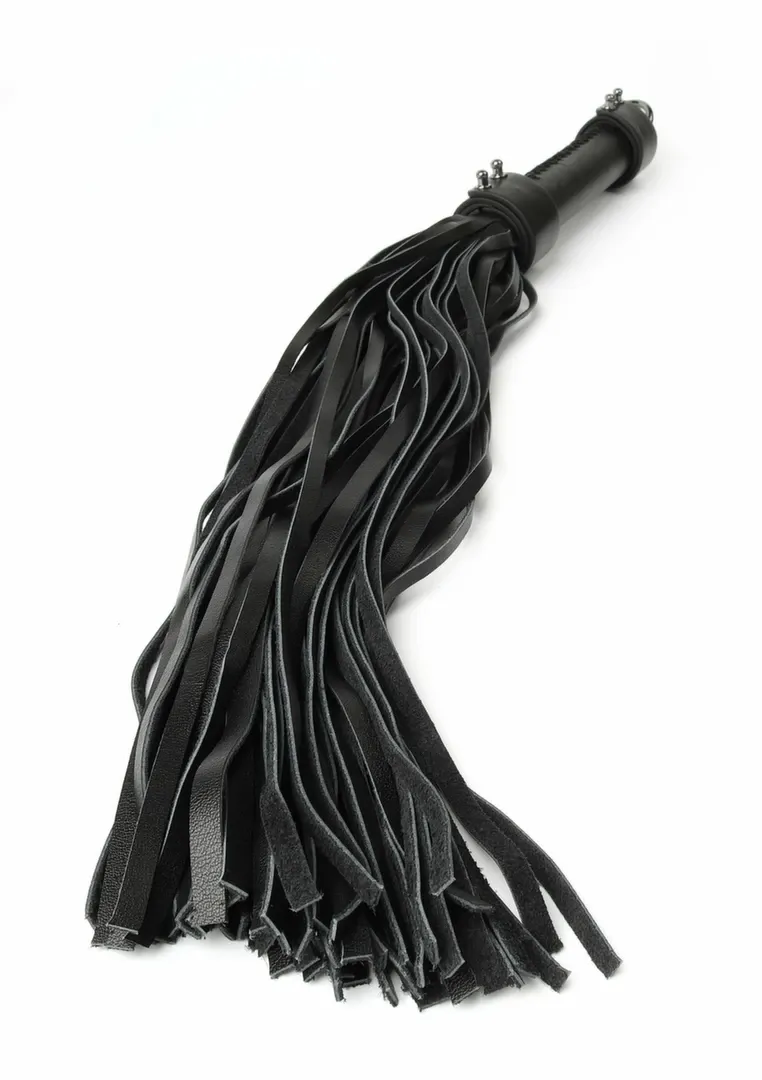 Kožený bič Hidden Desire Genuine Leather Whip, 55 cm, černý - obrázek 3