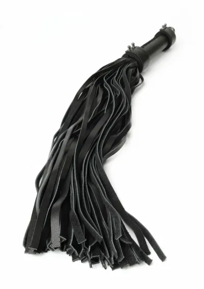 Kožený bič Hidden Desire Genuine Leather Whip, 55 cm, černý - obrázek 3