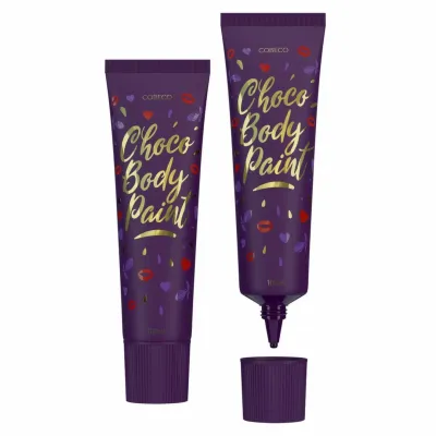 Jedlá čokoládová barva na tělo Cobeco Chocolate Bodypaint, 100 ml