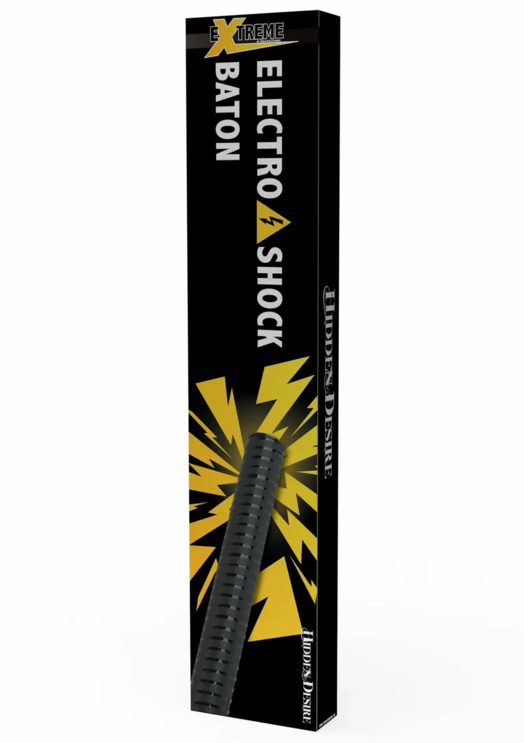 Elektrostimulační obušek Hidden Desire Electro Shock Baton, nabíjecí, černý, 28 cm - obrázek 3