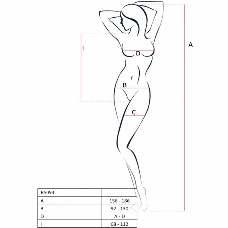 Bodystocking PASSION BS094, černý, univerzální velikost - obrázek 7
