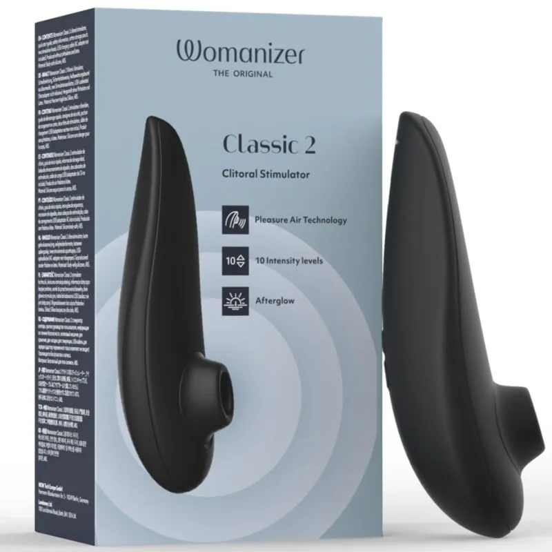 Tlakový stimulátor klitorisu Womanizer Classic 2, 10 úrovní, černý