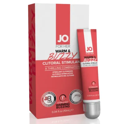 System JO Warm & Buzzy, hřejivý a brnivý stimulační gel na vodní bázi, 10 ml