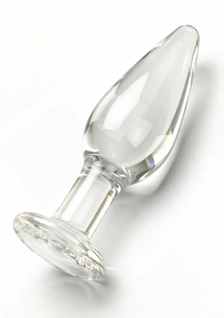 ToyJoy Glass Worxx Star Sparkler skleněný anální kolík čirý