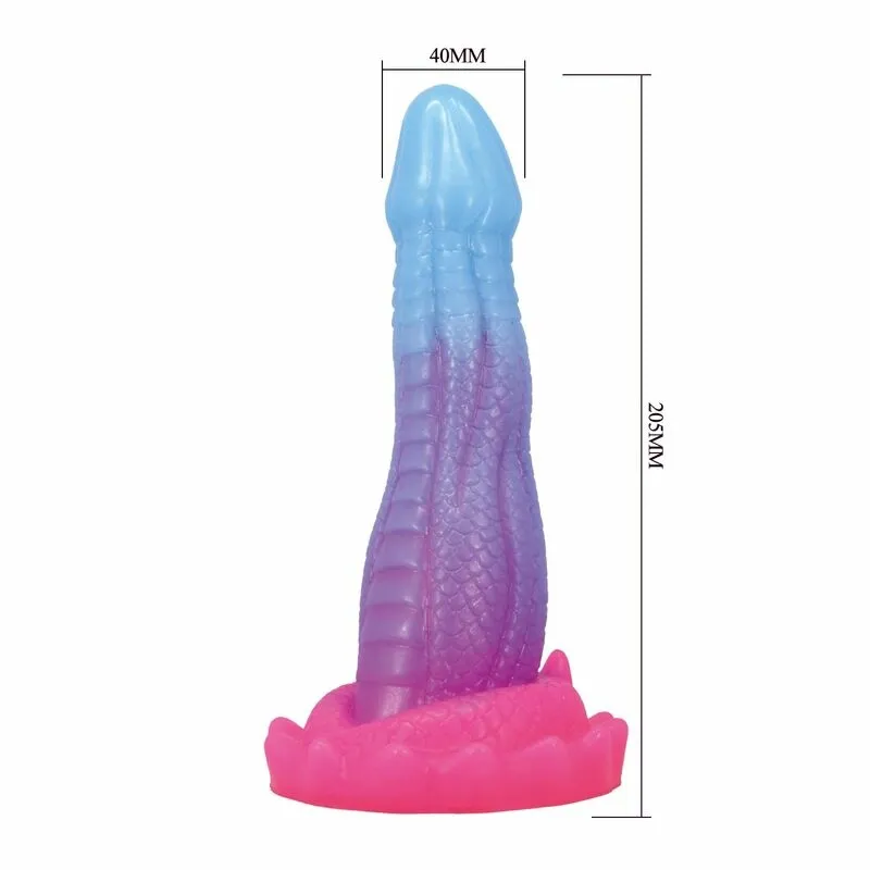 Fantasy dildo Power Monsters Void Python s přísavkou, 20,5 cm, modré, lila a růžové - obrázek 7
