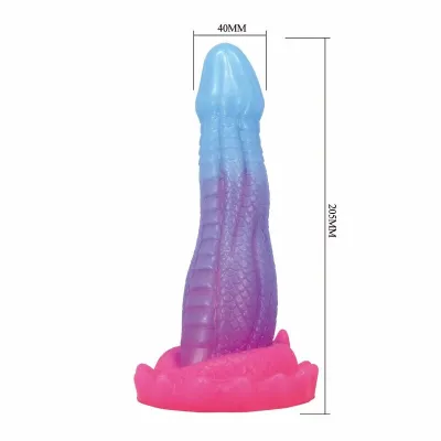 Fantasy dildo Power Monsters Void Python s přísavkou, 20,5 cm, modré, lila a růžové - obrázek 7