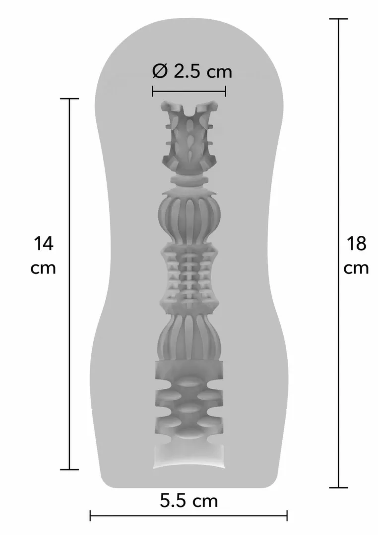 Masturbátor TOYJOY HERO Vacuum Stroker s nastavitelným podtlakem, průhledný - obrázek 3