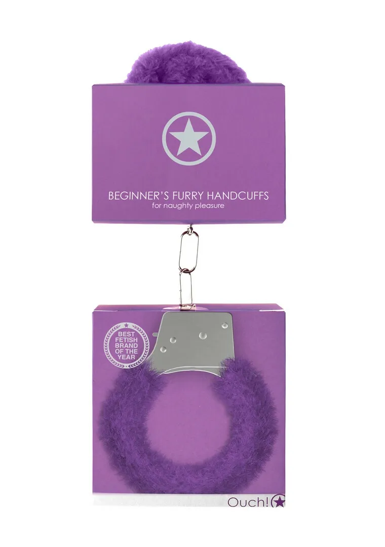 Kovová pouta s kožešinou You2Toys Beginner’s Furry Handcuffs, stříbrná - obrázek 2
