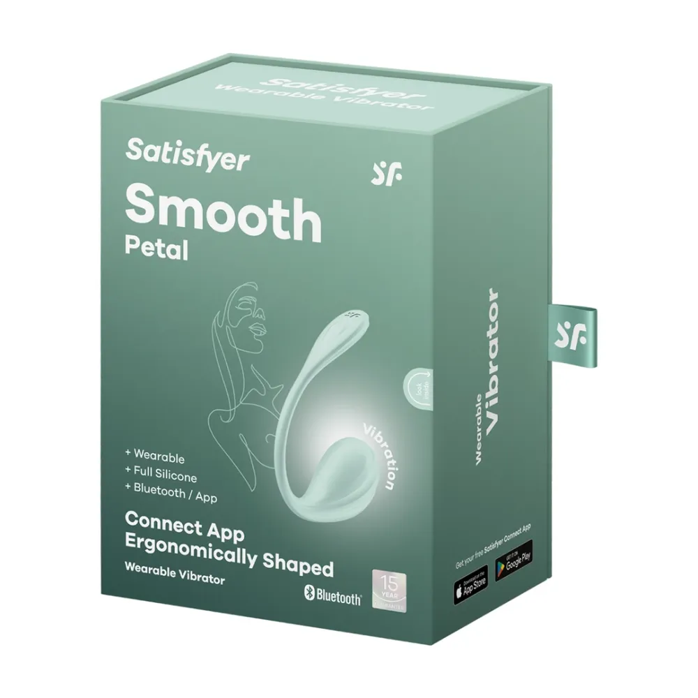 Nositelný vibrátor na bod G Satisfyer Smooth Petal s aplikací, mátový - obrázek 2
