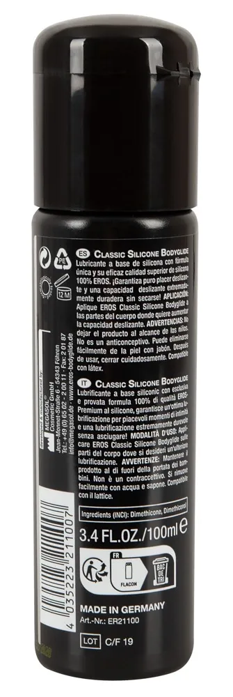 Silikonový lubrikační gel EROS Silicone Bodyglide, 250 ml - obrázek 3