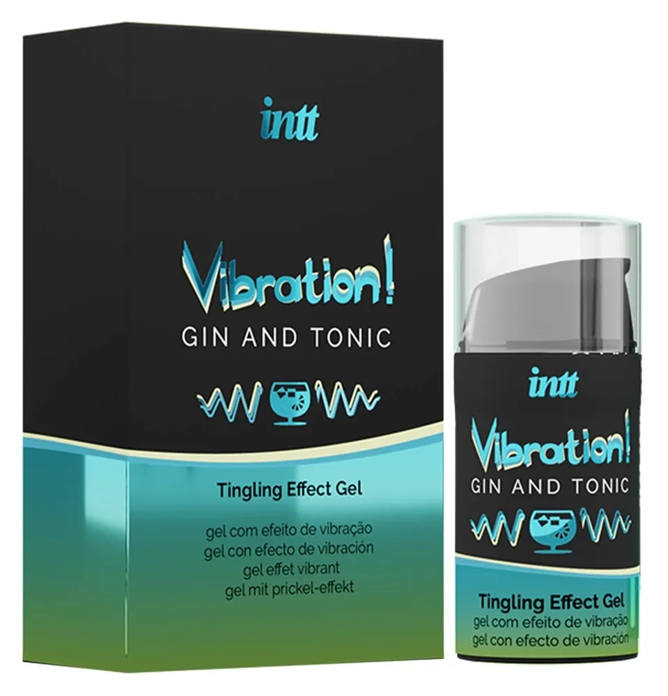 Vibrační stimulační gel INTT Vibration, gin s tonikem, 15 ml - obrázek 3