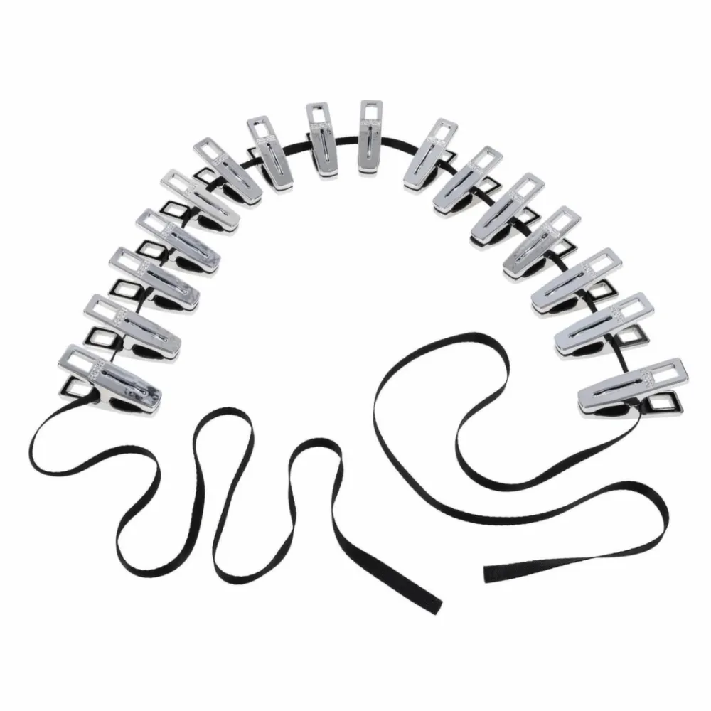 Kolíčkový zip na tělo Sportsheets Edge Body Zipper, 16 kovových kolíčků, stříbrný