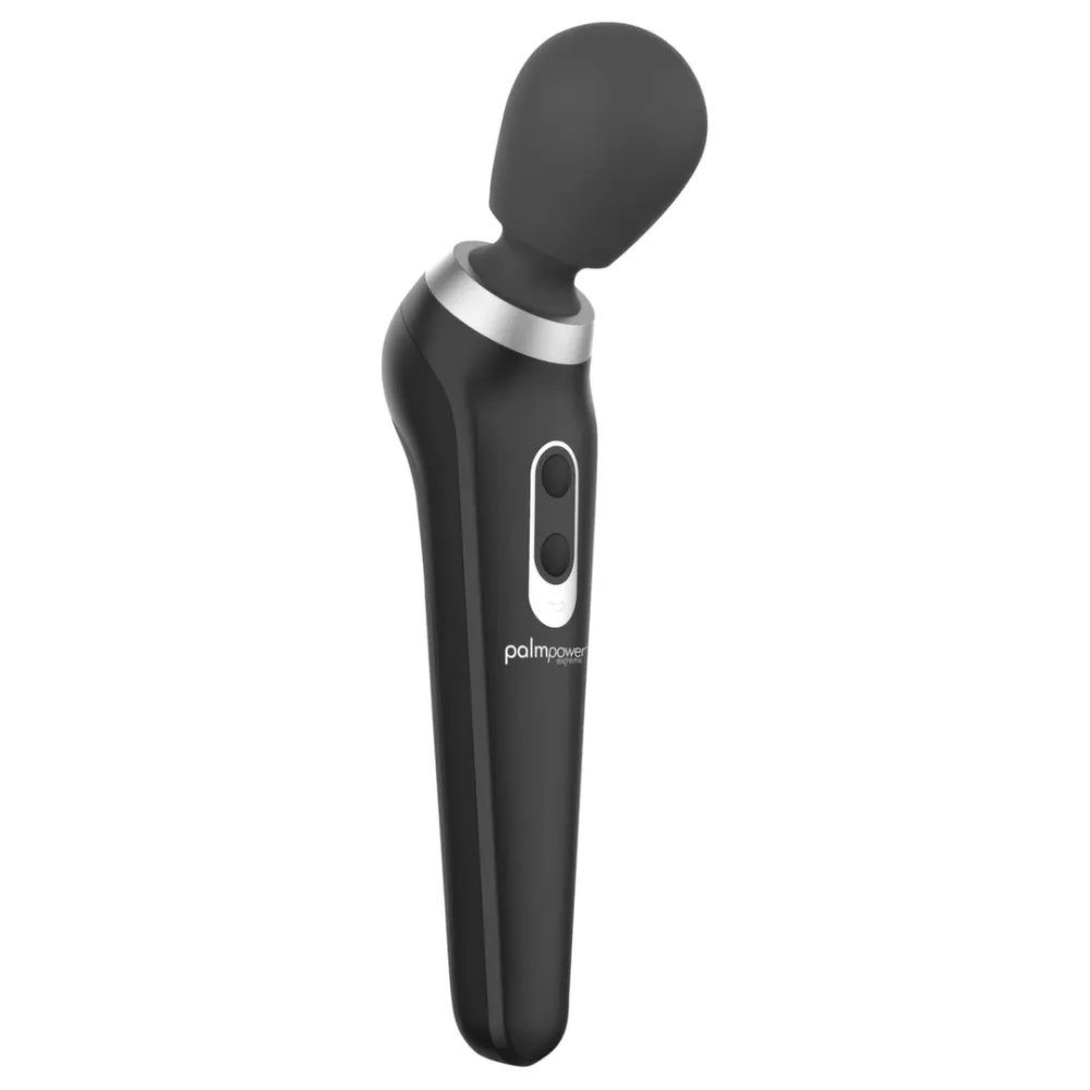 Masážní hlavice PalmPower Extreme Wand Massager, nabíjecí, silikon, černá