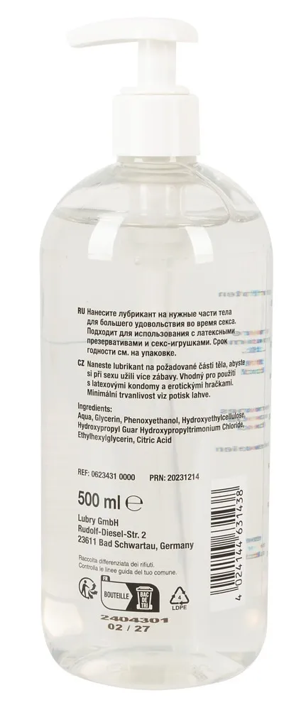 Anální lubrikační gel Just Glide Anal na vodní bázi, 500 ml - obrázek 4