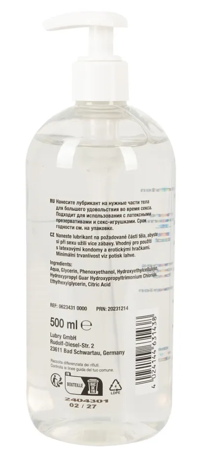 Anální lubrikační gel Just Glide Anal na vodní bázi, 500 ml - obrázek 4