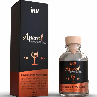 Hřejivý masážní gel INTT s příchutí Aperolu, 30 ml - obrázek 2