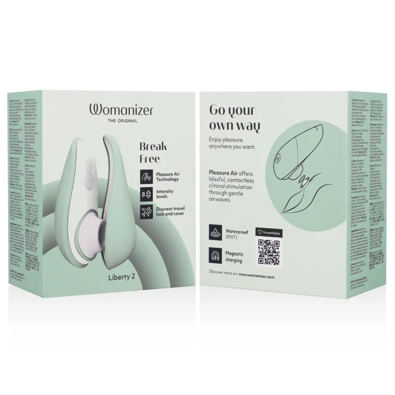 Tlakový stimulátor klitorisu Womanizer Liberty 2, světle zelený - obrázek 15
